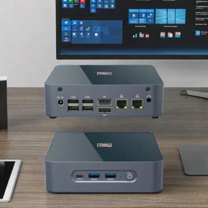 Mini PC AMD DDR5 16G M.2 HD DP Type-C Office 2 Ethernet Win 11 Ubuntu Portable Barebone HTPC Micro Game Computadora for Gaming