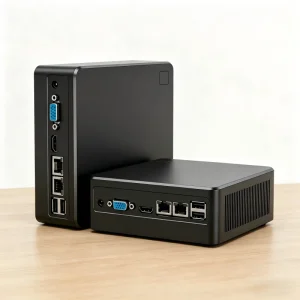 Mini PC AMD R7 8845HS 8C 16T Barebone Metal Shell Fanless Gaming Industrial Control Computer