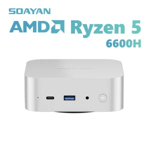 Mini PC AMD Ryzen 6600H 24GB RAM NVMe SSD Triple Display Windows 11 Pro Desktop Computer Gaming Mini PC