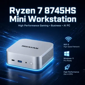 Mini PC AMD Ryzen 7 8745HS CPU Barebone Without RAM And SSD Gaming Mini Desktop Computer For Windows 11 Pro MQR7