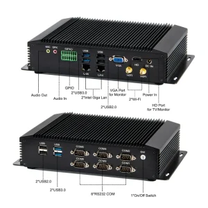 Mini PC Computer Barebone Core I5 4200U I7 4650U 4G Module SIM Card Dual LAN Mini PC RS232 COM VGA HD Win10 Industrial PC
