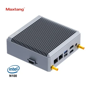 Mini PC Intel 12th Gen N100 Processor Single DDR4 Support 2.5 SATA Industrial Compact Fanless PC with Wifi6 Windows OS