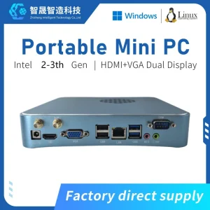 Mini PC Intel Core I3/i5/i7 2th Gen Industrial Computer DDR3 HDMI VGA USB Gigabit LAN Mini Desktop PC