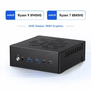Mini PC Small Computer Gaming PC AMD Ryzen R7-8845HS/8945HS Radeon 780M DDR5 RAM NVMe WiFi 6E OCuLink for Home Office