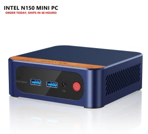 Mini PC for Online Classes Intel N150 Windows 11 4K Display Noise Free Design Best Study Computer for Students EU Plugs
