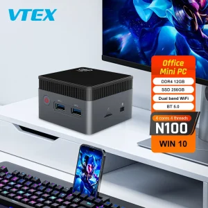 Mini Pc N100 12Gb Win Dows Barebone Dual Lan Desktop Display Computer Home Office Small Portable Pocket Pc Mini Pcs