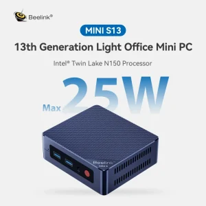 Mini S13/12 N150/100/95 Desktop Mini Computer Quad Core 16G DDR4 RAM 512G SSD RJ45 4K UHD Dual HDMI for Home/Office