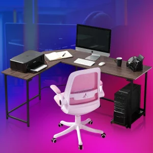 Modern L Shape Computer Desk Office Table Practical Writing Desk Workstation for Home Office