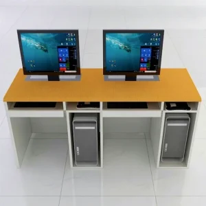 Modern Motorized Monitor Lift Computer Desk School Classroom Training Table Office Workstation for Paperless Workspace