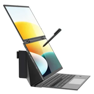 N100 Business Laptop 14+14 Inch Dual Screen Ultra Thin Portable Office Gaming Computer High Performance Intel 1TB Metal Touch