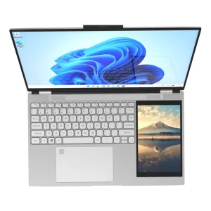 N150 双屏商务笔记本电脑，15.6英寸+7英寸，Windows 11 Pro，背光英文键盘