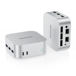 N5 Mini PC Intel N95 12GB LPDDR5 Dual 2.5G LAN Mini Computer Multi Display Type-C Compact PC for Office Network Use Windows 11