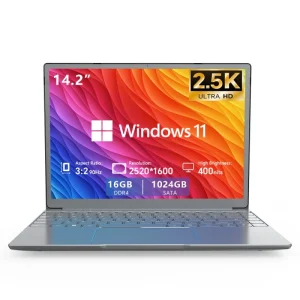 英特尔 N5105 笔记本电脑 Windows 11 Home版 14英寸 2.5K LTPS显示屏 100% SRGB 16GB RAM 512GB SSD TF卡