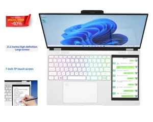 NEW Laptop 15.6 Inch High Configuration Computer 32GB 1TB SSD OEM Intel Business Laptop with 7 Inch Dual Touch Screen