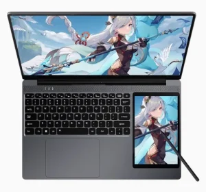 New Arrival Student Laptops Computer Touch Double Screen N95 Win 11 Notebook PC 15.6″+7″ Dual Screen Business Laptop