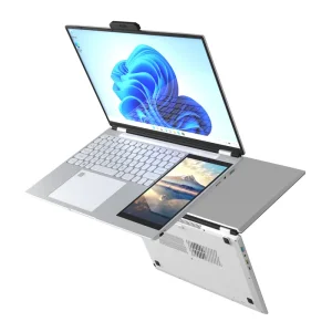 New Business Laptop 15.6 Inch + 7 Inch Touch Dual Screen 32GB 2TB SSD Intel N150 High Configuration Laptop