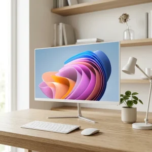 New Design Factory Office Pc I9 I7 I5 1080 Desktop All in One Computer 24” Monoblock Curved Led Ips Aio Pc