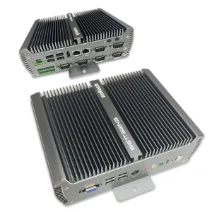 New Mini Desktop Computer Intel Core I7 7500U Dual Core Quad Thread DDR4 6 RJ45 Gigabit LAN Industrial Fanless Mini PC