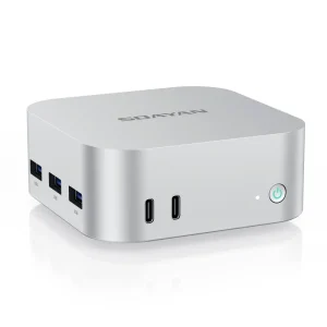 New Mini PC LPDDR5 Intel N95 Quad Core Business Office with Dual LAN & USB-C Ports Windows 11/Linux