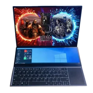 New Win10/11 Touch Dual Screen Laptop SSD Intel Xeon W-10855M Dual Monitor Display English Keyboard Business Metal