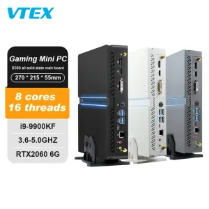 Nuc Mini PC GTX1660S RTX2060 6G 9th Gen Core i5 i9 i7 Barebone Fan Desktop Gaming Computer with Light