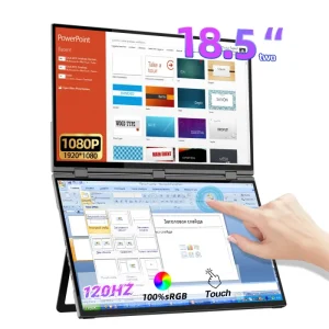 ODM 18.5inch 1080P Dual Screens Portable Gaming Monitor 120HZ Touchscreen Game Laptop with High Resolution and Speed