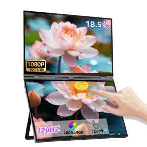 OEM 18.5” Touchscreen Gaming Monitor 1080P 120HZ Dual Sliding Double Screen Laptop Stand Portable Monitor for Macbook
