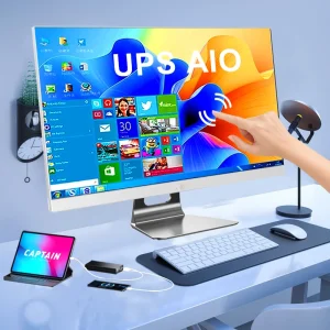 OEM 24 All-in-One PC CPU I5-5200u 8G RAM 256G SSD 3.0MP Camera Touchscreen Desktop Computer with UPS Battery