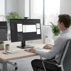 OEM 24 Inch Computer Monitor 100Hz 5ms IPS 1080P FHD Ultra Slim Desktop Display with Camera
