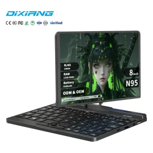 OEM 8 Inch Mini Laptop 2 in 1 Intel N95 Touch Screen 12GB DDR5 128GB SSD Convertible Notebook PC Windows 11 Factory Direct