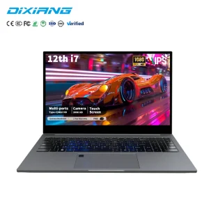 OEM Core I7 12th Gen Laptop Touch Screen 15.6 Inch 1080P IPS 16GB RAM 512GB SSD Win11 Business Notebook Fingerprint Computer