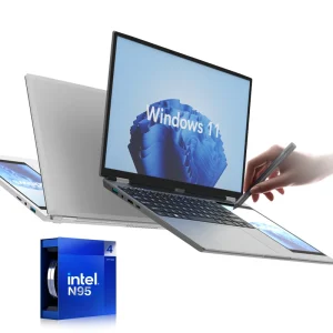 OEM Dual Screen Laptop 15.6+7 Inches Intel N95 CPU Windows 11 Pro English Keyboard SSD Portable Business Laptop