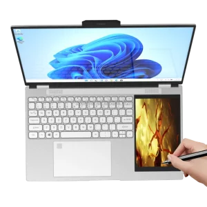 OEM Factory New Dual Screen 15.6 Inch Laptop with Intel N100 CPU 16GB RAM 128GB SSD Touchscreen for Business Use