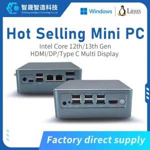 OEM Fanless Mini PC Intel 13th 2.5G Ethernet Commercial Portable Desktop Computer MicroPocket NUC PC Server PC