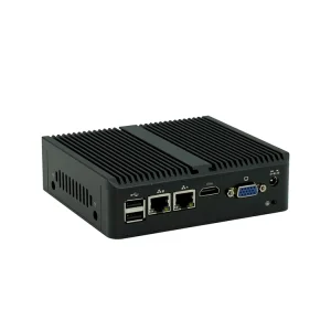 OEM Fanless NUC Computer Intel N97 2 Lan RJ45 Dual Com RS232 Dual Display VGA+HD Linux Win11 Fanless Industrial Mini PC