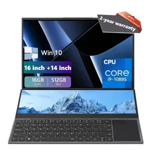 OEM Logo 16 Inch Touch Screen Laptop with Two Monitors Intel Xeon W 10855M 10th Gen 10885H 16GB RAM 512GB SSD