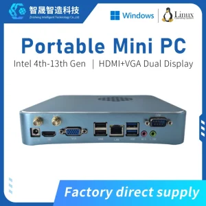 OEM Mini PC Intel I5-6200U/7200U/8250U DDR4 8G SSD 4K Business Desktop Computer Windows/Linux Business Office