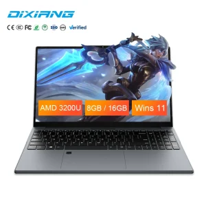 OEM ODM 15.6 Inch Ultra Thin Laptop AMD R3-3200U FHD SSD RAM 8GB Upgrade Fingerprint Backlit Keyboard Battery Laptop Computer