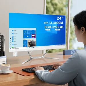 OEM ODM 24 Inch Intel N100 All in One PC 8GB 256GB Business Office Desktop Computer for Bulk Orders