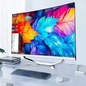 27 Inch Curved All-in-One PC OEM ODM Core i5 4570 8GB 256GB SSD Desktop Computer with UPS Battery