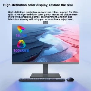 OEM ODM Intel Core i3 i5 All in One PC DDR4 with Camera Customizable AIO Desktop Computer for School Language Lab and Classroom