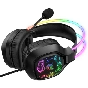 ONIKUMA X22 RGB Headphones Noise Canceling Wired USB 3.5mm Gaming Headset Esports Earphone With HD Mic