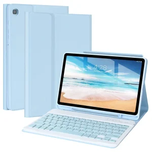 P613 P619 Leather Cover S Pen Slot BT Wireless USB Magnetic Detachable Keyboard Case for Tab S6 Lite