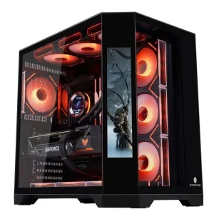 Play Sub Screen Version Desktop Chassis ATX Motherboard Panoramic Fish Tank Sea View Room 360 Water