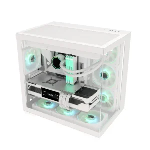 Popular ATX Mid Tower Gaming Computer Case for Desktop USB3.1 Removable Top Panel Aluminum Alloy Construction Tempered Glass