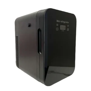 Portable 10L Mini Fridge LCD Temp Control Thermoelectric Coffee Milk Cooler Black Battery Operated Single for Car Home Hotel RV