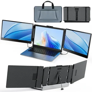 Portable 14″ Full HD 1080p USB Display Converter for Laptops 3 Screen Setup Built in Speaker Compatible with Windows Mac Android
