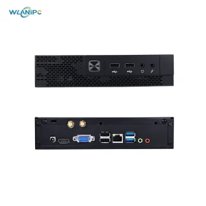 Portable Desktop Mini PC with Fan R5 5500U 6Core 1LAN Mini Computer 2DDR4 6USB 1COM Embedded PC Linux Ubuntu Win10 11