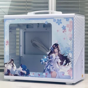 Portable Handheld Aluminum Alloy Computer Case Mini Small Desktop Case with 240 Water Cooling Support