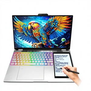 Portable Laptop Office Business Notebook Intel Core N100 Dual-Screen Design Touch Screen Integrated Graphics Lightweight Thin